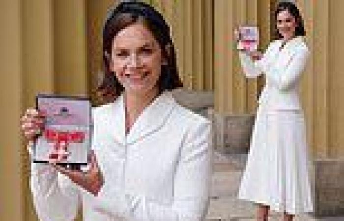 Ruth Wilson receives her MBE for her services to drama from Princess Anne
