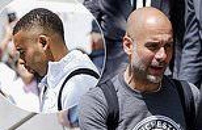 sport news Dejected Manchester City players leave their hotel in Madrid after Champions ...