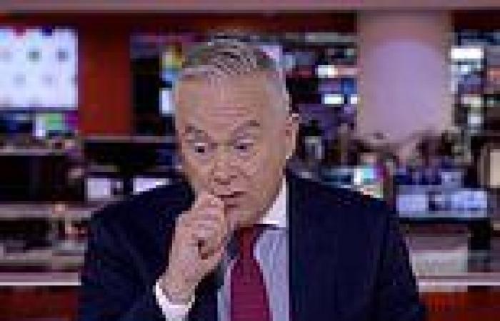 Huw Edwards leaves BBC viewers in stitches as he wipes mouth live on air after ...