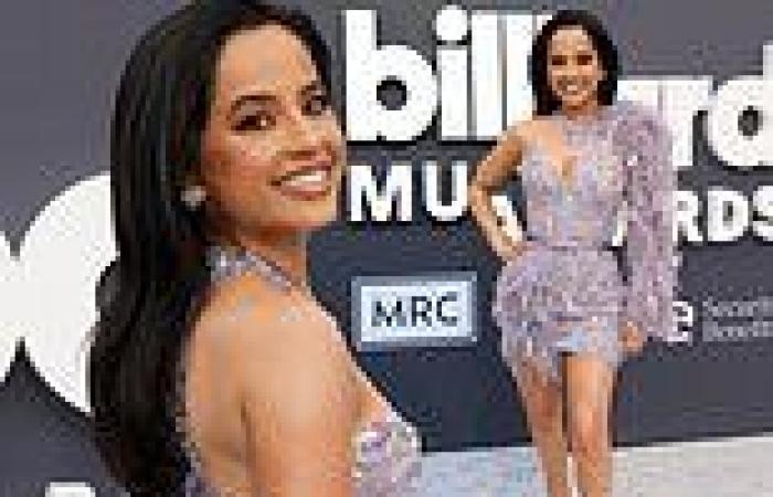 Monday 16 May 2022 06:16 AM Billboard Awards 2022: Becky G flashes skin in one-sleeve shimmery mini dress ... trends now