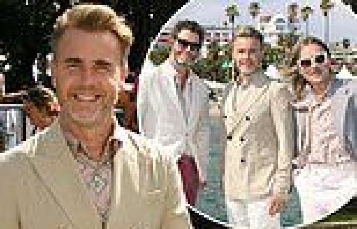 Wednesday 18 May 2022 04:55 PM Take That's Gary Barlow, Howard Donald and Mark Owen cut dapper figures at ... trends now