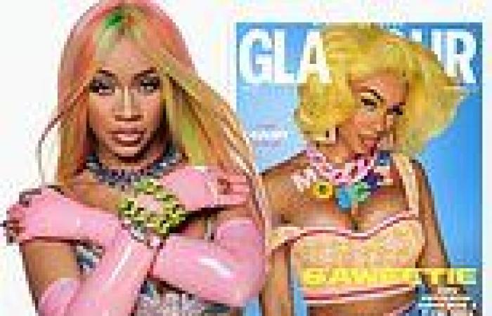 Thursday 19 May 2022 08:40 PM Saweetie showcases her candy-colored wigs as she graces Glamour UK's Hair issue trends now