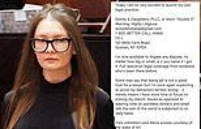 Thursday 19 May 2022 09:16 PM Fake heiress Anna Delvey announces she's set up her own LAW FIRM payable ... trends now
