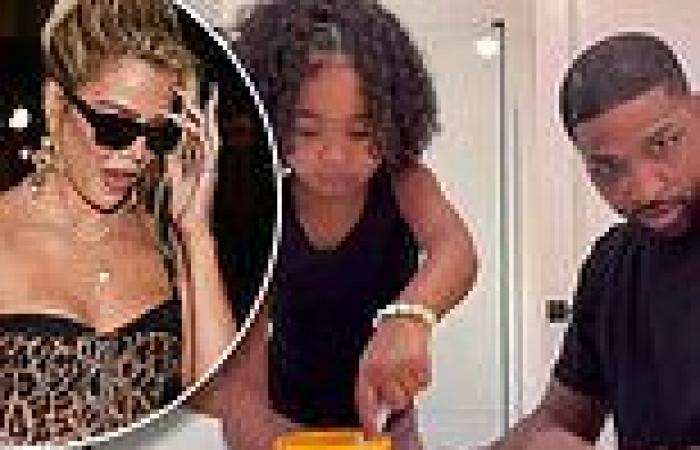 Saturday 21 May 2022 04:10 AM Tristan Thompson hangs with daughter True... while Khloe Kardashian jets off to ... trends now