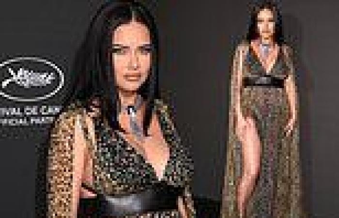 Monday 23 May 2022 12:25 AM Pregnant Adriana Lima puts on a leggy display in a plunging leopard print gown ... trends now