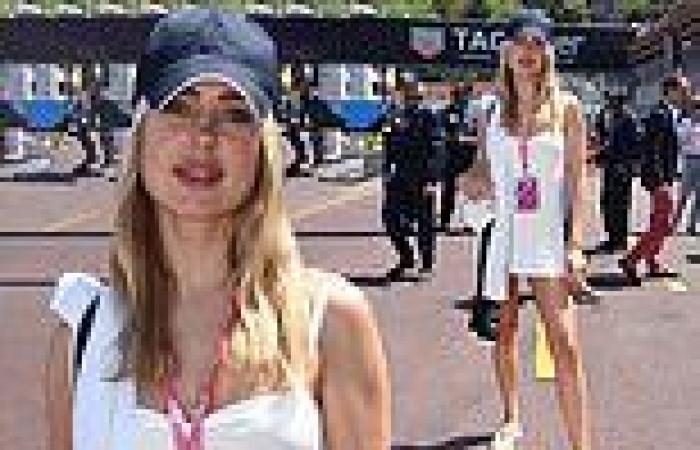 Saturday 28 May 2022 05:04 PM Kimberley Garner flaunts toned long legs in sporty white mini-dress ahead of ... trends now