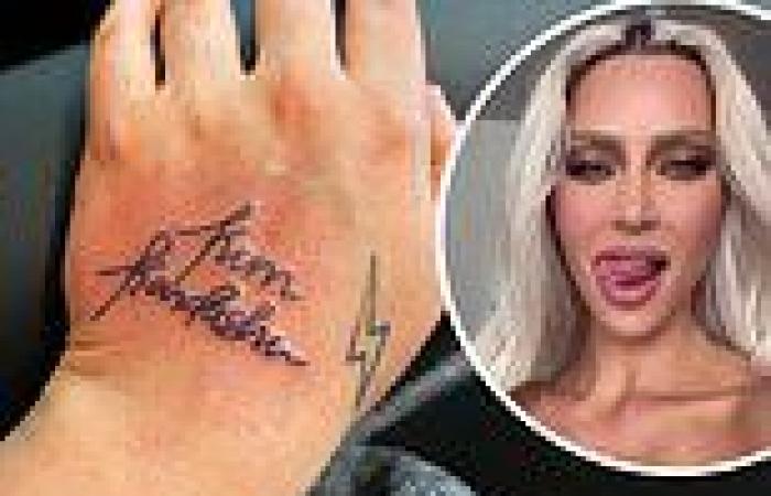 Saturday 28 May 2022 02:04 AM Kim Kardashian superfan gets tattoo of her signature on HAND: 'I'll love you ... trends now