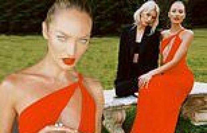 Saturday 28 May 2022 08:04 PM Candice Swanepoel sends temperatures soaring in a red cut-out gown at the ... trends now