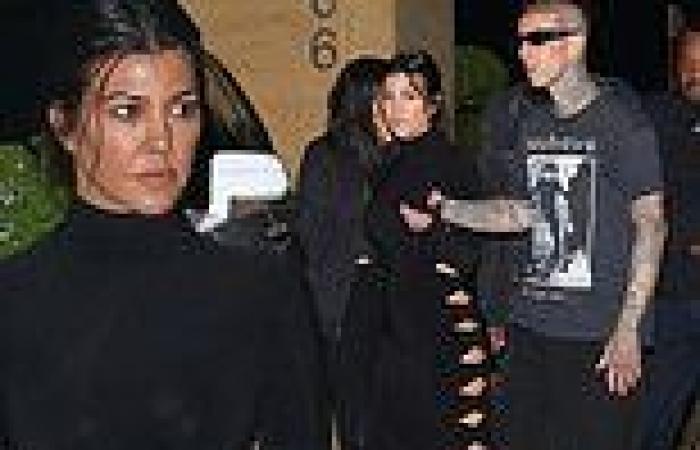 Thursday 2 June 2022 08:22 AM Kourtney Kardashian sizzles in a black cut-out dress for dinner with husband ... trends now