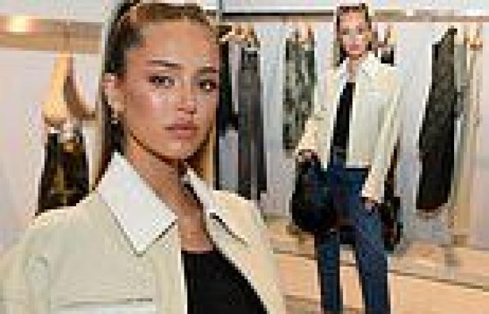 Thursday 2 June 2022 10:10 AM Delilah Belle Hamlin shows off her impeccable sense of style in a chic cream ... trends now