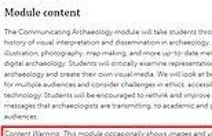 Tuesday 7 June 2022 01:55 PM University of York puts 'woke' trigger warning on archaeology courses over ... trends now