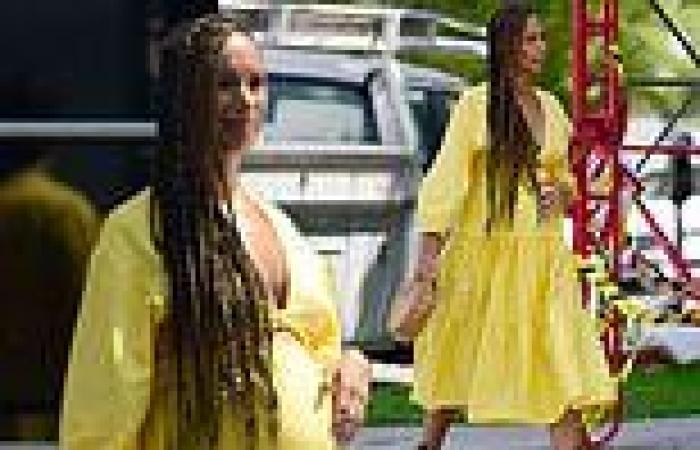 Wednesday 8 June 2022 07:10 PM Leona Lewis cradles her bump in a bright yellow summer dress and £395 Stella ... trends now
