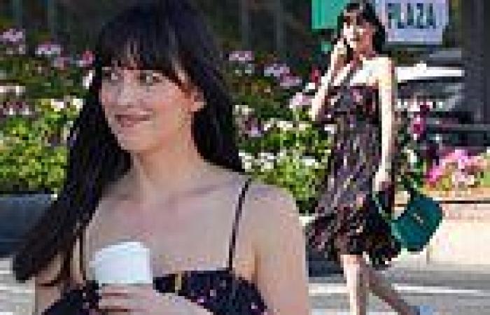 Saturday 18 June 2022 11:31 AM Dakota Johnson cuts a chic figure in a black summer dress and white heels in ... trends now