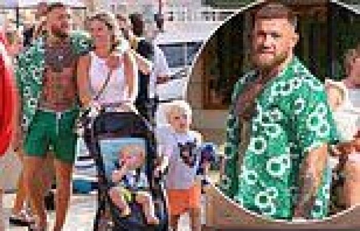 Sunday 19 June 2022 04:19 PM Conor McGregor rocks unbuttoned green shirt on sunny stroll with his family in ... trends now