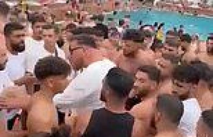 Tuesday 21 June 2022 05:58 PM 100-MAN brawl breaks out... sparked by WATER PISTOL prank at Berlin outdoor pool trends now