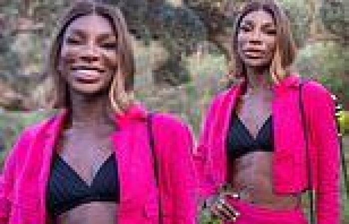Wednesday 22 June 2022 03:11 PM Michaela Coel shows off her incredible physique in a triangle bra top and hot ... trends now