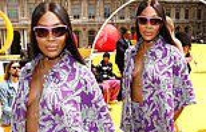 Thursday 23 June 2022 02:53 PM Naomi Campbell risks a wardrobe malfunction as catwalk icon goes BRALESS at ... trends now