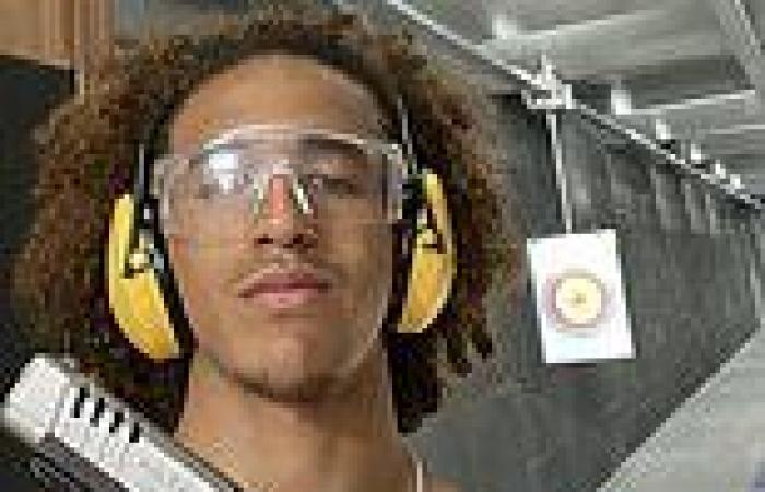 sport news Manchester United star Hannibal Mejbri poses with a hand GUN whilst on holiday ... trends now