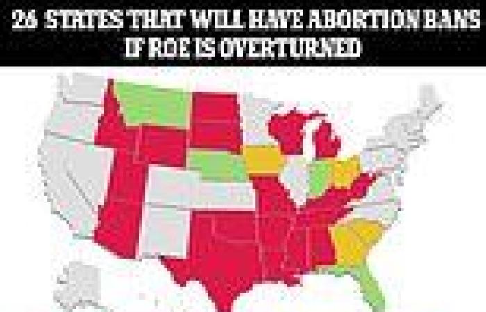 Friday 24 June 2022 03:24 PM The 26 states where abortion will likely become illegal now that SCOTUS has ... trends now