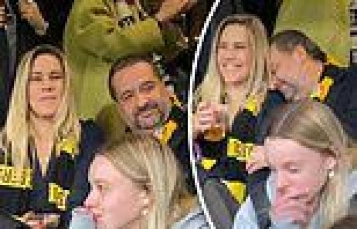 Saturday 25 June 2022 05:21 PM Comedian Mick Molloy cuddles up to mystery blonde pal at football match trends now