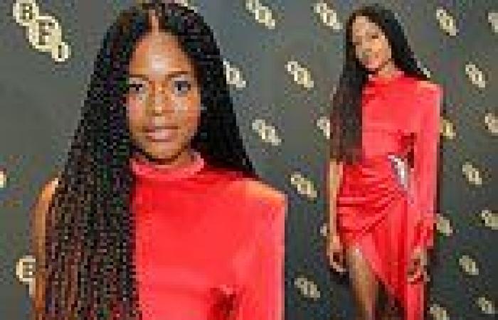 Tuesday 28 June 2022 08:21 PM Naomie Harris flashes her legs in a thigh-split red gown at BFI Chair's Dinner trends now
