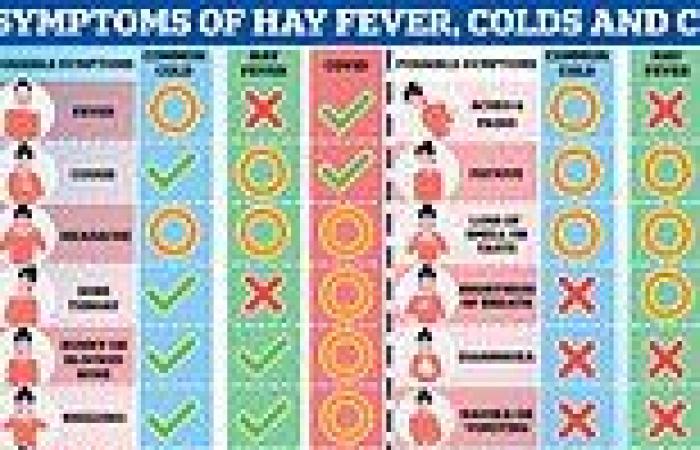 Friday 1 July 2022 12:15 PM Are your sniffles caused by hay fever, a cold or Covid? trends now