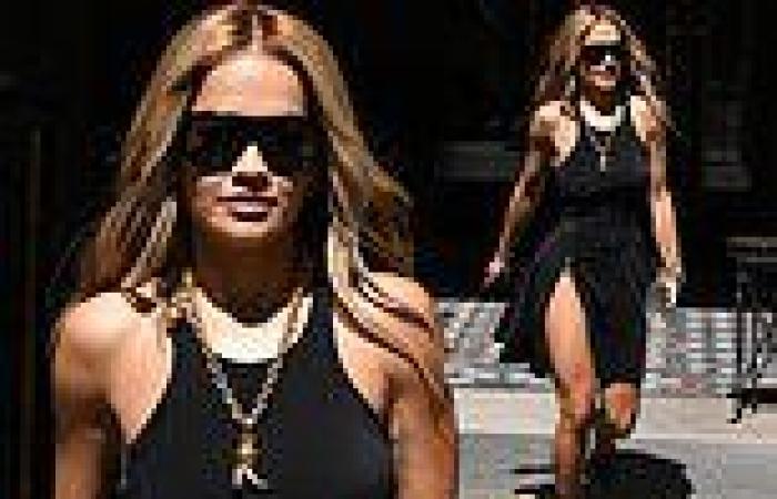 Monday 4 July 2022 12:24 PM Rita Ora flashes her legs in a black minidress with a zipped thigh-split ... trends now