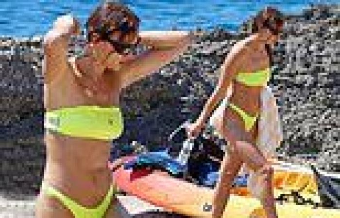 Friday 5 August 2022 09:58 AM Irina Shayk exhibits her supermodel frame in a neon yellow bikini during a ... trends now