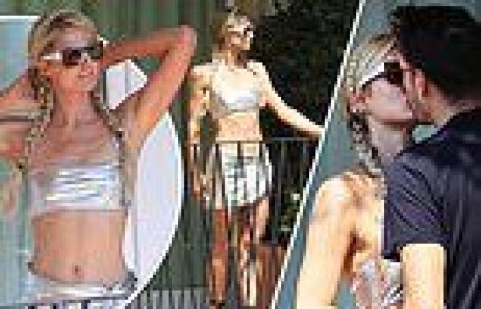 Monday 8 August 2022 08:46 PM Paris Hilton is statuesque in short two-piece ensemble as she models midriff ... trends now