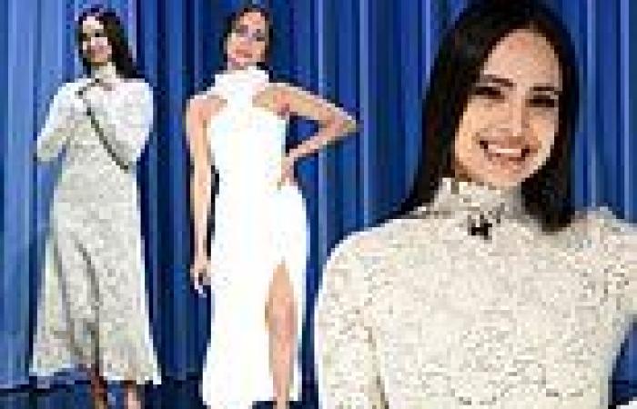 Tuesday 9 August 2022 04:34 AM Sofia Carson dons two white dresses to promote Netflix hit Purple Hearts in NYC trends now