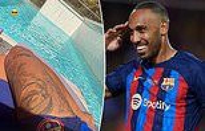 sport news Pierre-Emerick Aubameyang relaxes poolside in his Barcelona shorts amid ... trends now