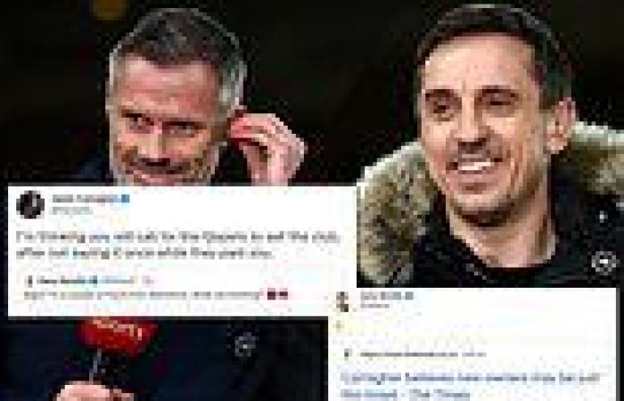 sport news Gary Neville and Jamie Carragher engage in Twitter jousting ahead of Manchester ... trends now