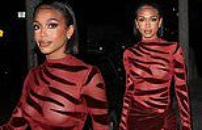 Sunday 14 August 2022 06:40 PM Lori Harvey turns heads while wearing a form-hugging bodysuit during a night ... trends now