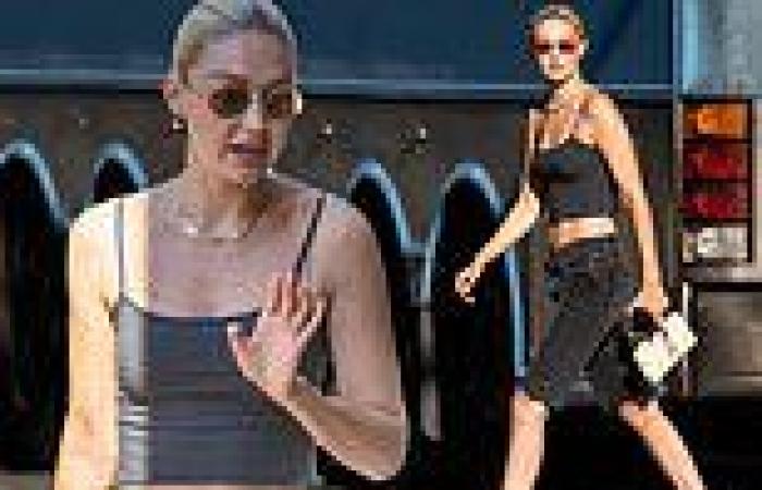 Sunday 14 August 2022 05:28 AM Gigi Hadid showcases lean legs in cutoff black denim shorts while out with her ... trends now