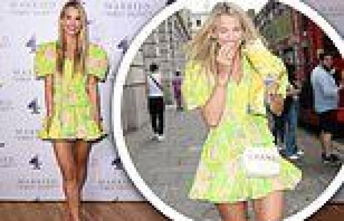 Tuesday 16 August 2022 10:52 PM Vogue Williams puts on a leggy display in a floral minidress at Married At ... trends now
