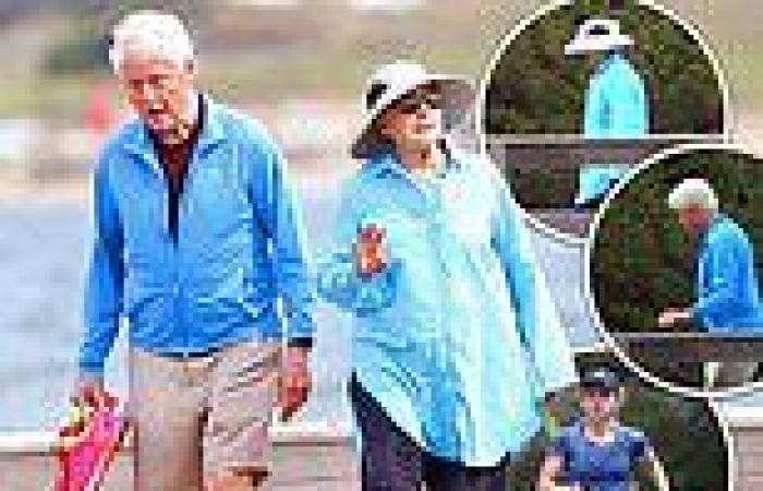 Wednesday 17 August 2022 09:58 PM Haggard Bill and Hillary Clinton stroll down beach during annual Hamptons ... trends now