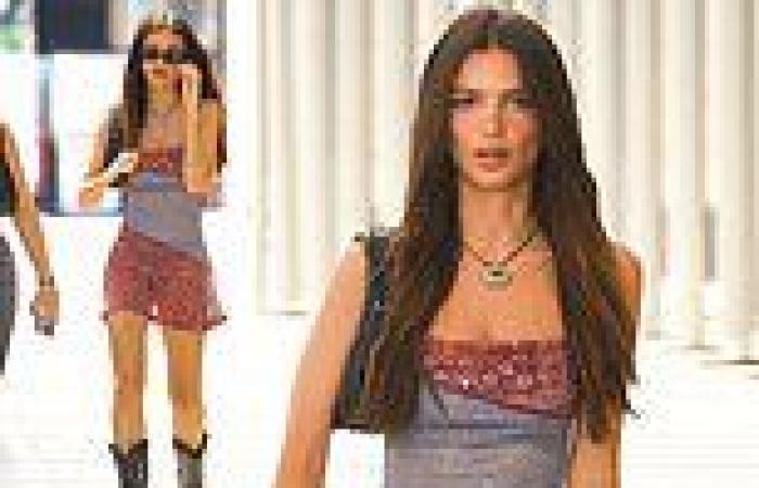Friday 19 August 2022 10:43 PM Emily Ratajkowski wears a sheer handkerchief mini-dress walking to appointment ... trends now