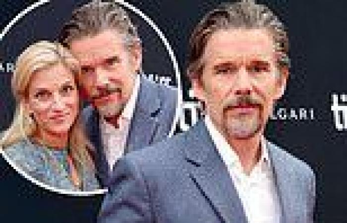 Monday 12 September 2022 11:31 PM Ethan Hawke, 51, cuts a dapper figure in spangled grey suit at the premiere of ... trends now