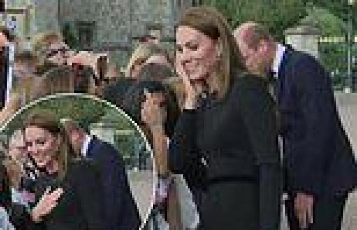 Tuesday 13 September 2022 07:37 AM Kate Middleton shares a cheek-patting moment with a member of the public ... trends now