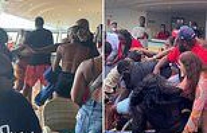 Friday 16 September 2022 07:11 AM Shocking video shows man brutally pummel woman during mass brawl on Carnival ... trends now