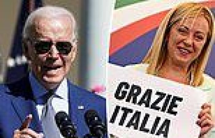 Thursday 29 September 2022 04:29 PM Biden says Giorgia Meloni's victory in Italy is a WARNING for American democracy trends now