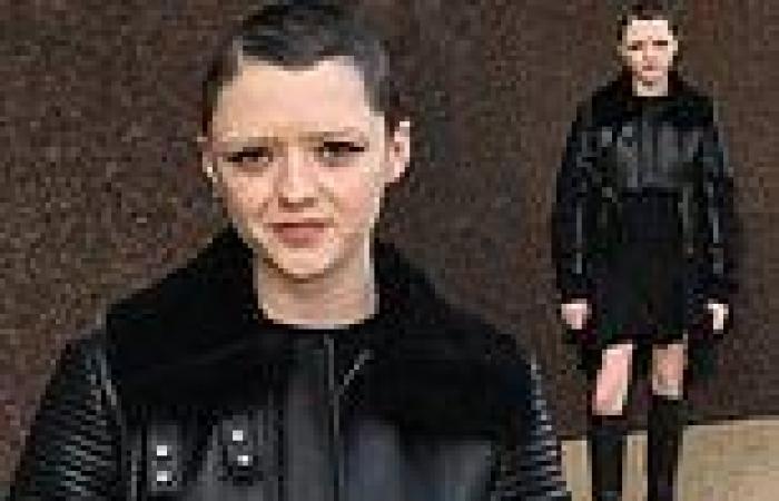 Sunday 2 October 2022 06:09 PM Maisie Williams dons leather jacket and knee-high boots at Givenchy show ... trends now
