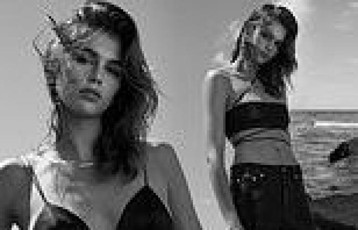 Tuesday 4 October 2022 06:27 PM Kaia Gerber stuns in sultry black and white photos as she debuts capsule ... trends now