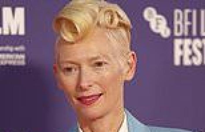 Thursday 6 October 2022 09:46 PM Tilda Swinton channels the 50s with platinum rockabilly hairdo and powder blue ... trends now