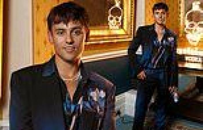 Friday 7 October 2022 11:43 PM Tom Daley looks dapper in dark floral suit as he shows off his bronzed tan at ... trends now