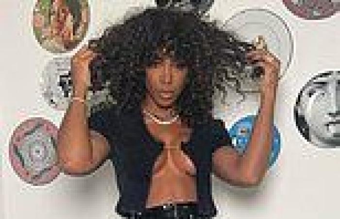 Thursday 10 November 2022 11:20 PM Kelly Rowland puts on a VERY busty display in tiny top and PVC pants trends now