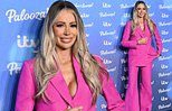 Tuesday 15 November 2022 08:20 PM Olivia Attwood flashes her cleavage in a pink jacket and flared trousers at ITV ... trends now