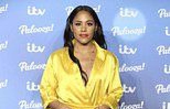 Tuesday 15 November 2022 07:53 PM Alex Scott puts on a leggy display in an eye-catching yellow satin wrap dress ... trends now