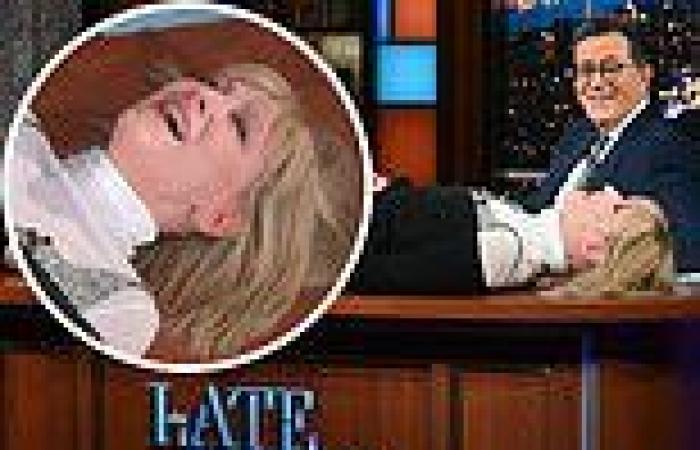 Wednesday 23 November 2022 08:11 AM Cate Blanchett sprawls across desk while giving answers to The Colbert ... trends now