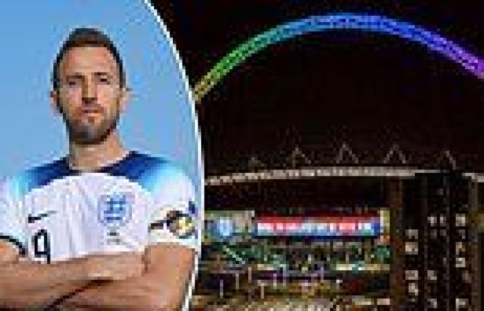 sport news England light up Wembley in rainbow colours after One Love armbands were banned ... trends now